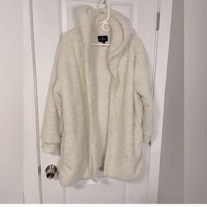 American Eagle Outfitters White Sherpe Jacket Cozy Fleece
